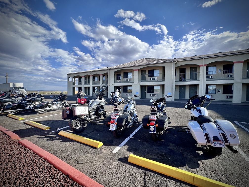 Route 66 en moto. Motel Holbrook, AZ