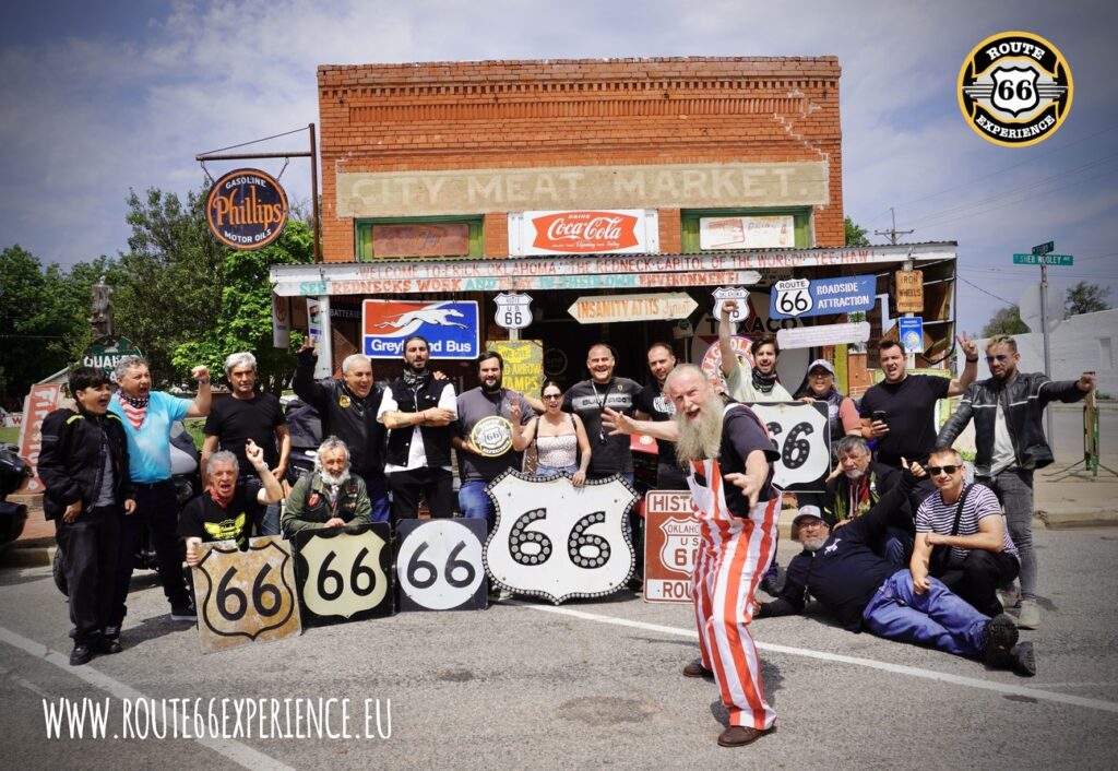 Route 66 en moto. Sandhills Curiosity Shop, Eric, Oklahoma