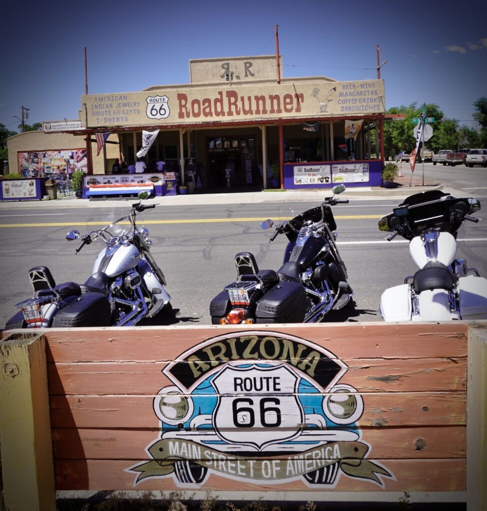 Route 66 en moto. Seligman