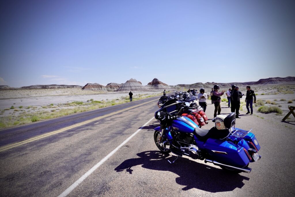 Route 66 en moto, The Tepees, Petrified Forest, Arizona