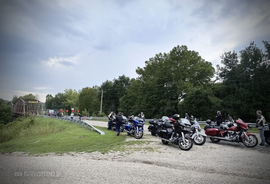 Viaje en moto por EEUU, Gasconade Bridge, Missouri,