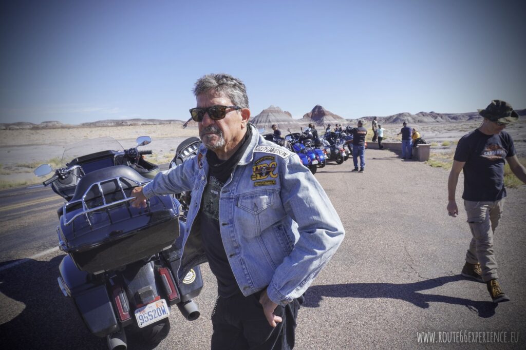 Viaje en moto por EEUU, Petrified Forest en la ruta 66